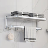 Functional Sleek Metal Gray Storage Bathroom Hardware Set Image - 28