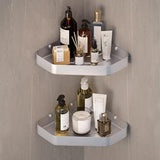 Functional Sleek Metal Gray Storage Bathroom Hardware Set Image - 30