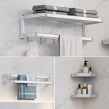 Functional Sleek Metal Gray Storage Bathroom Hardware Set Image - 34