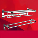 Functional Wall-Mounted Chrome Bathroom Hardware Rack Image - 21