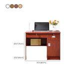 Functional Wood Keyboard Tray Drawers Computer Desk #size