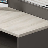 Functional Wooden Rectangular Four-Person Computer Desk Image - 8