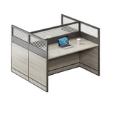 Functional Wooden Rectangular Four-Person Computer Desk Image - 9