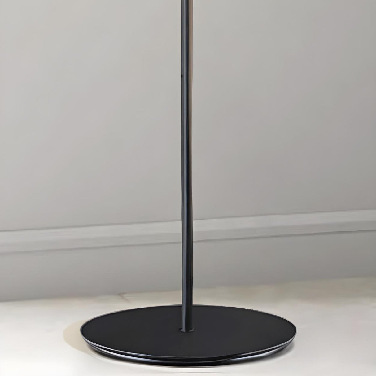 Futuristic Half-Sphere Black Metallic Floor Lamp Image - 12