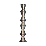 Futuristic Stacked Cone Design Black Floor Lamp Image - 5