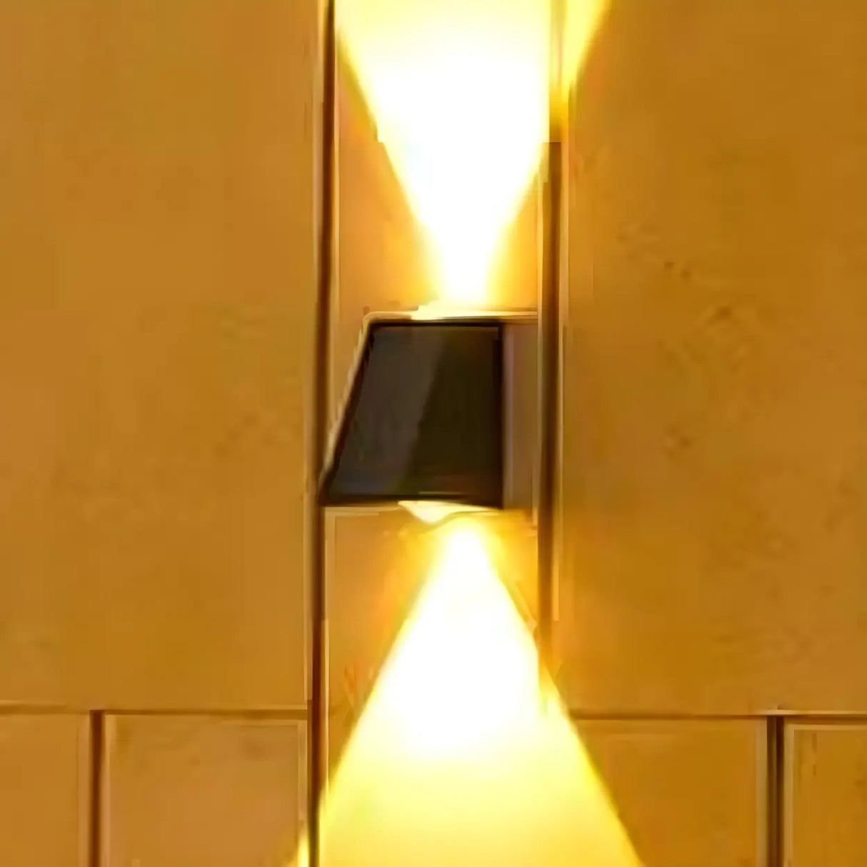 Geometric Black Acrylic Exterior Up Down Wall Lamp Image - 3