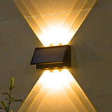 Geometric Black Acrylic Exterior Up Down Wall Lamp Image - 5