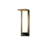 Geometric Black Ribbed Glass Outdoor Wall Sconce Image - 10