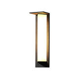 Geometric Black Ribbed Glass Outdoor Wall Sconce Image - 11