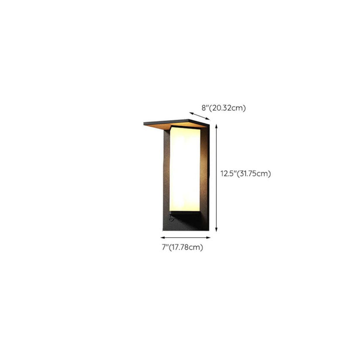 Geometric Black Ribbed Glass Outdoor Wall Sconce 