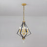 Geometric Crystal Gold Candle 4-Light Foyer Chandelier Image - 3