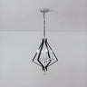 Geometric Crystal Gold Candle 4-Light Foyer Chandelier Image - 4