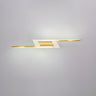 Geometric Gold and White Vanity Mirror Light Image - 7