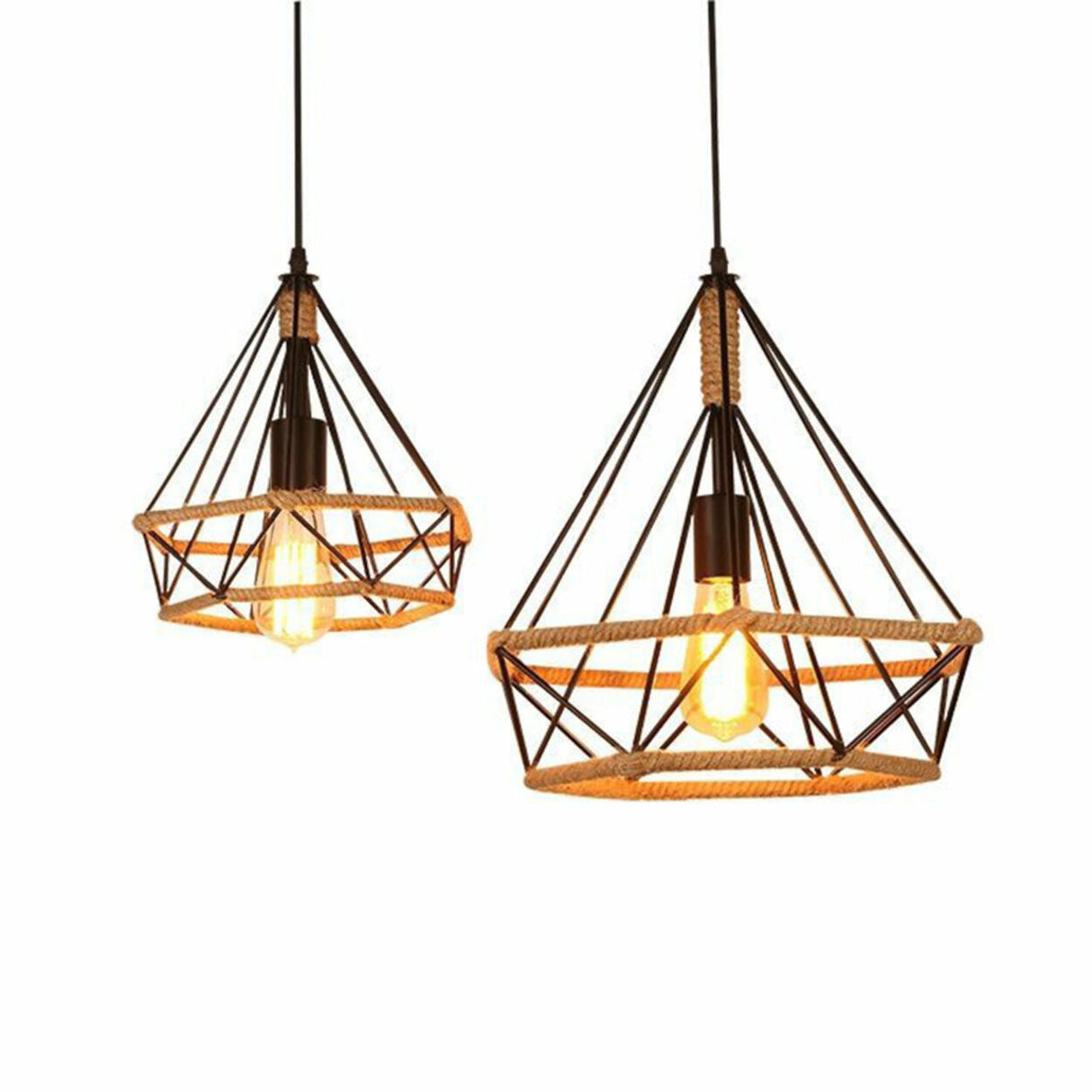 Geometric Industrial Dining Room Pendant Light Image - 10