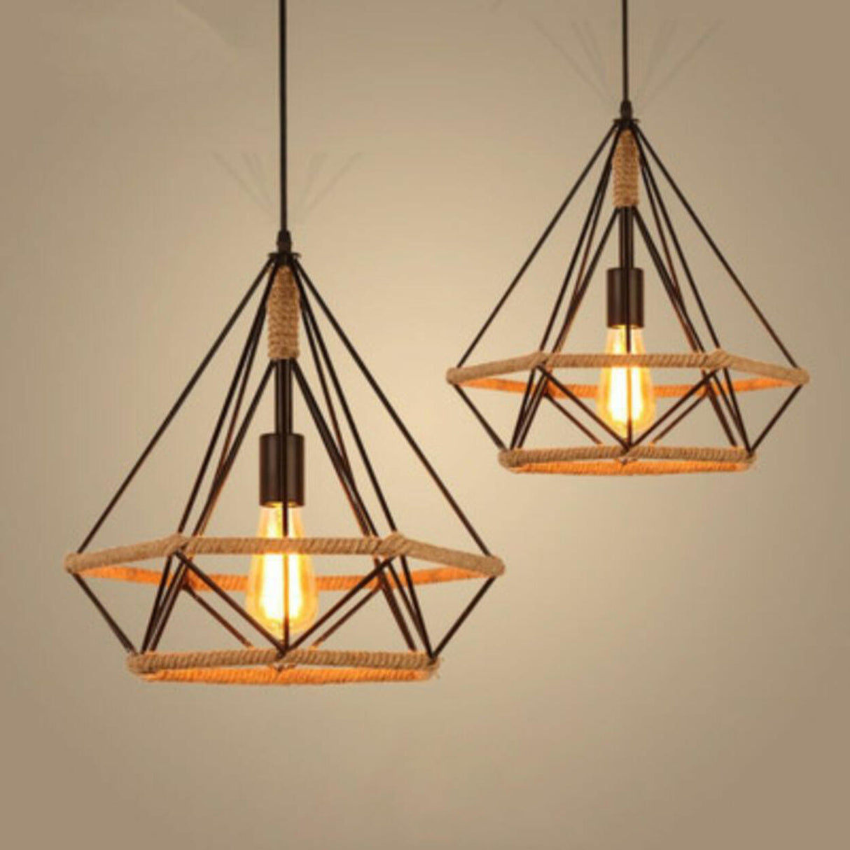 Geometric Industrial Dining Room Pendant Light Image - 11