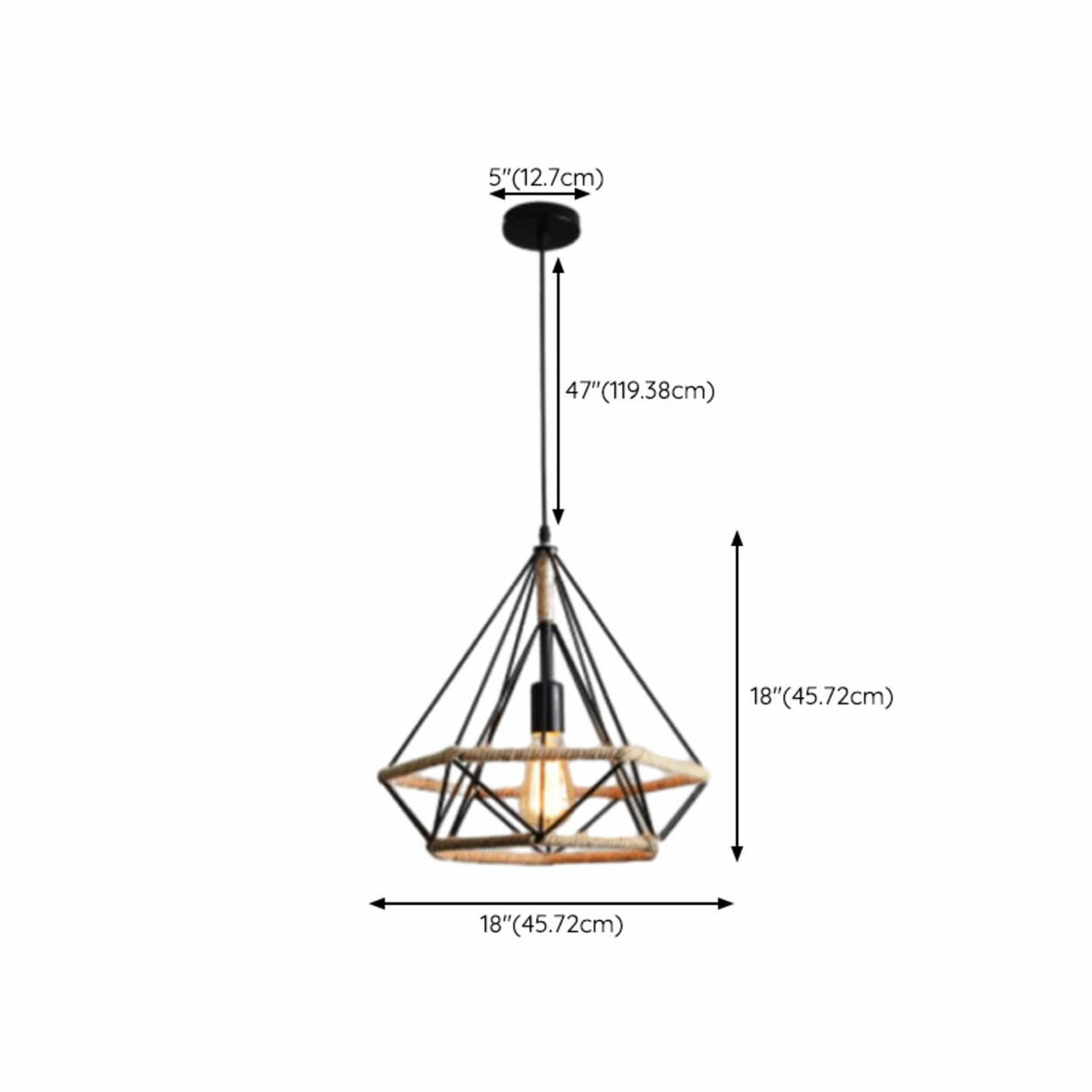 Geometric Industrial Dining Room Pendant Light Image - 16