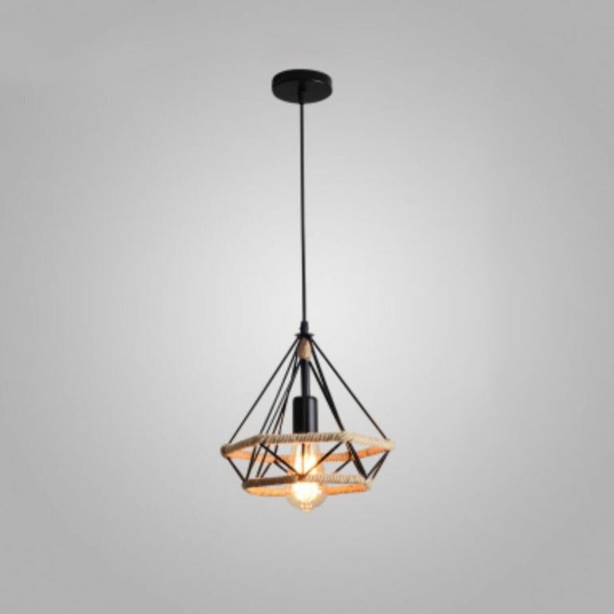 Geometric Industrial Dining Room Pendant Light Image - 2