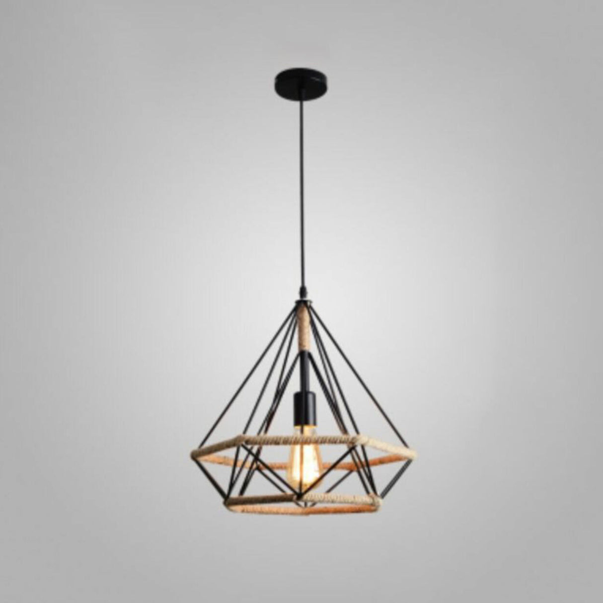 Geometric Industrial Dining Room Pendant Light Image - 3