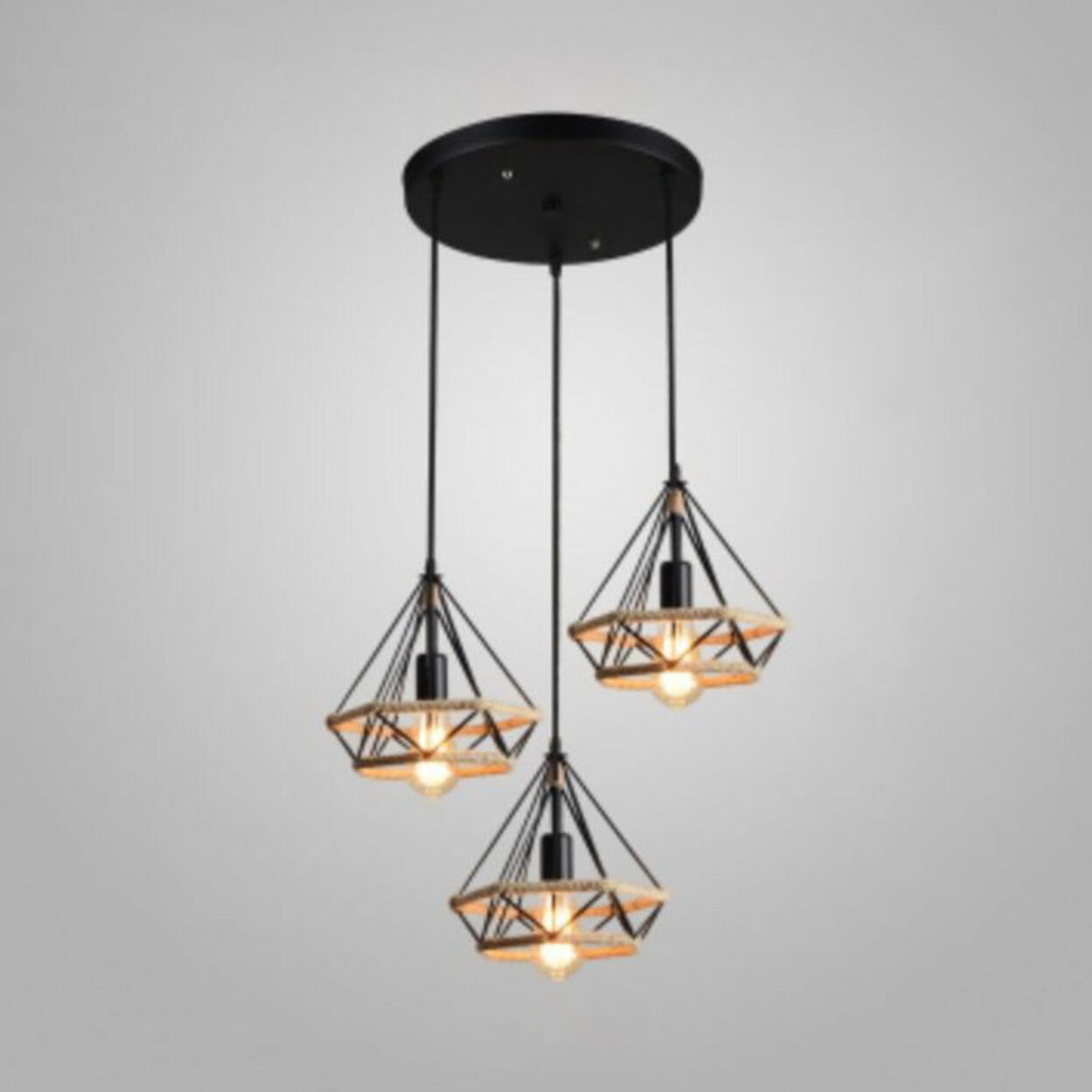 Geometric Industrial Dining Room Pendant Light Image - 5