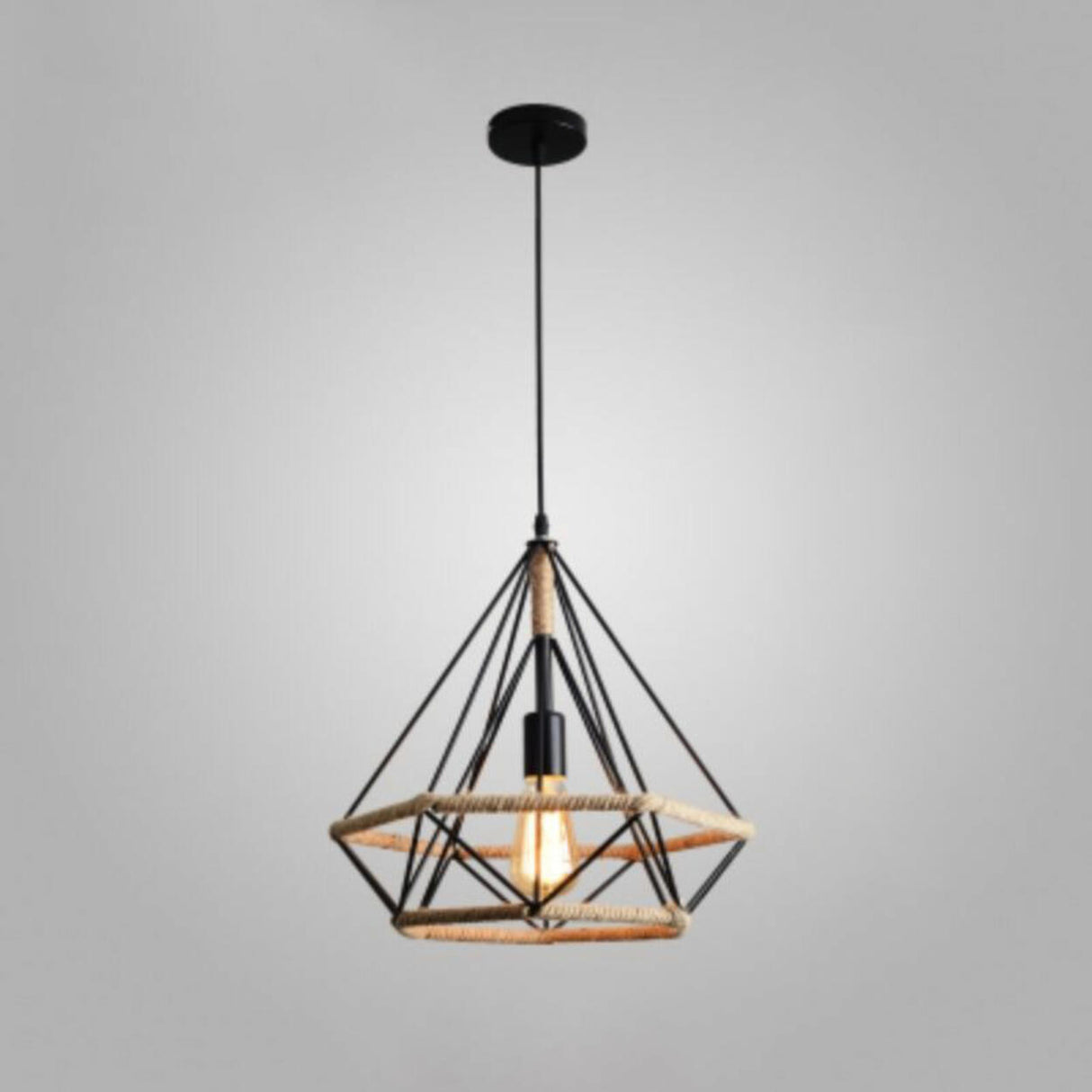 Geometric Industrial Dining Room Pendant Light Image - 7