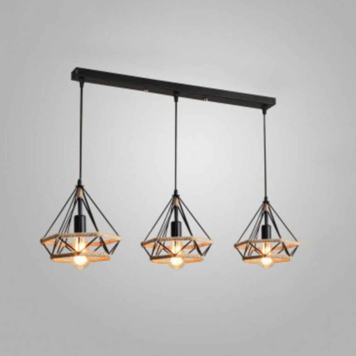 Geometric Industrial Dining Room Pendant Light Image - 9