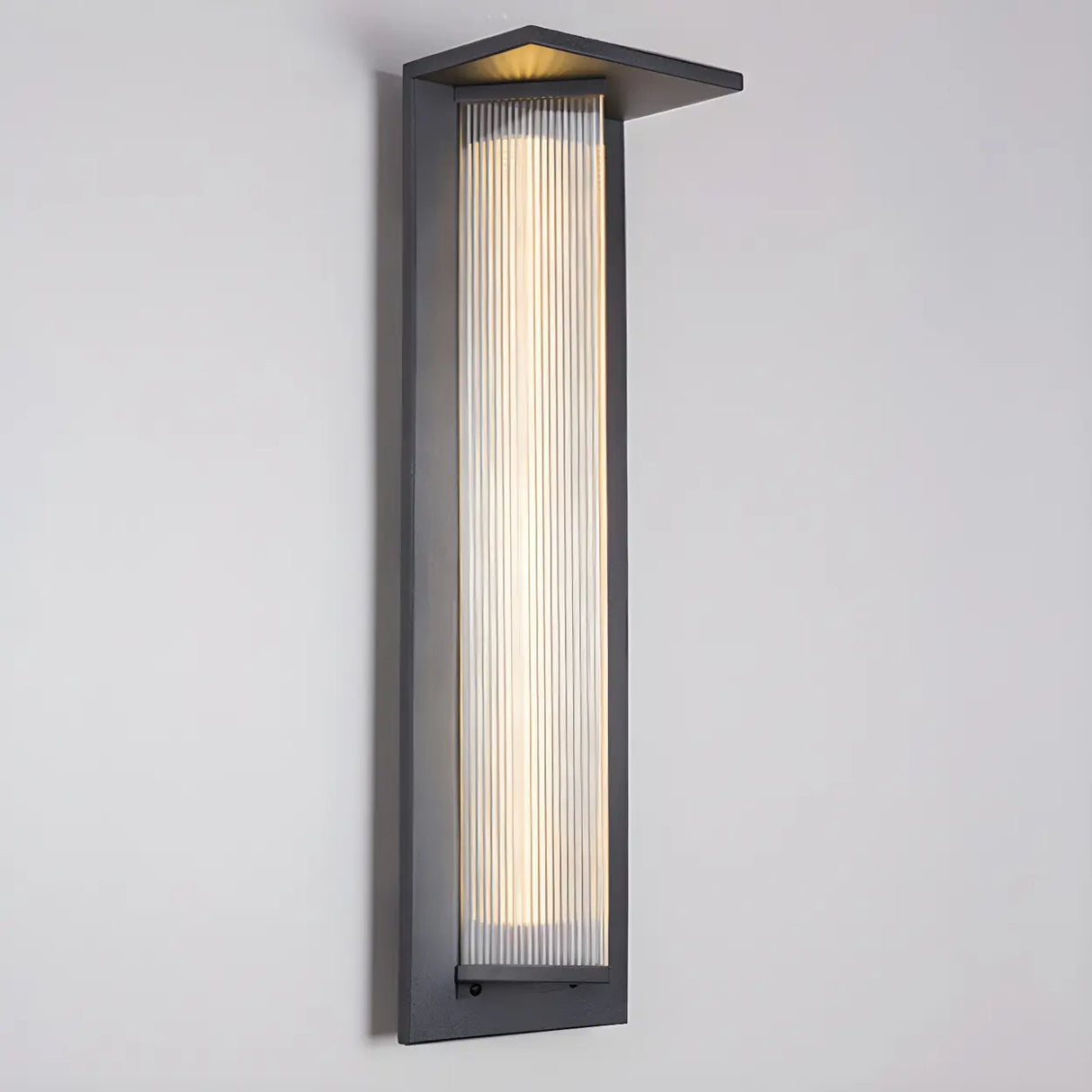 Geometric Modern Black Acrylic Exterior Wall Lamp Image - 10