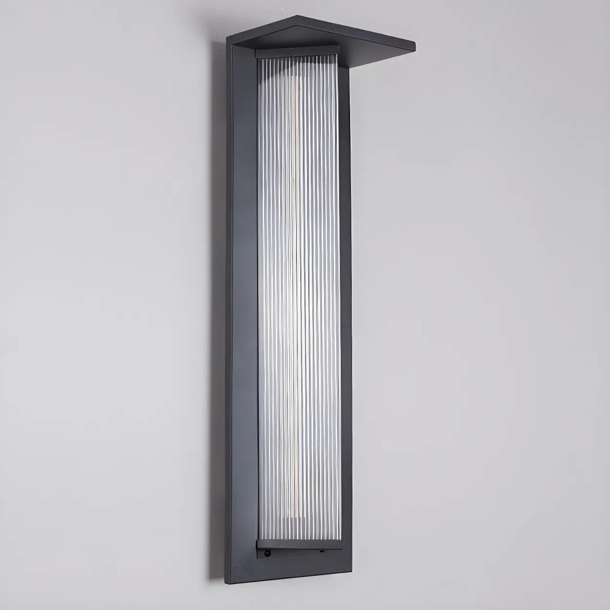 Geometric Modern Black Acrylic Exterior Wall Lamp Image - 11