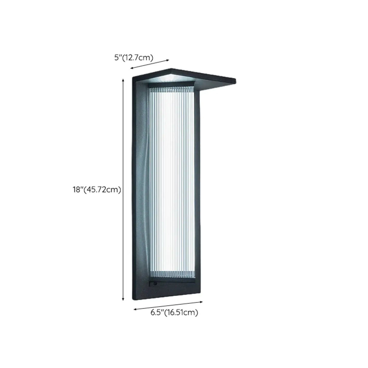 Geometric Modern Black Acrylic Exterior Wall Lamp Image - 17