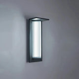 Geometric Modern Black Acrylic Exterior Wall Lamp Image - 3