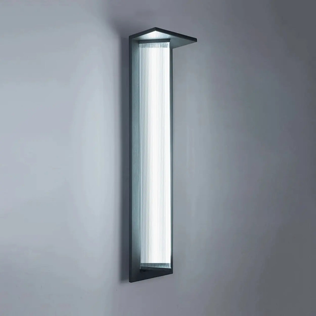 Geometric Modern Black Acrylic Exterior Wall Lamp Image - 9