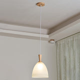 Geometric Scandinavian Bowl Glass Pendant Light Set Image - 5