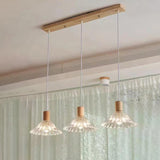 Geometric Scandinavian Bowl Glass Pendant Light Set Image - 7