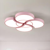 Girls Bedroom Pink Blossom LED Flush Mount Lamp 4-Light Image - 2