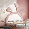 Girls Room Pink Rabbit Arched Upholstered Headboard Image - 3