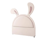 Girls Room Pink Rabbit Arched Upholstered Headboard Image - 9