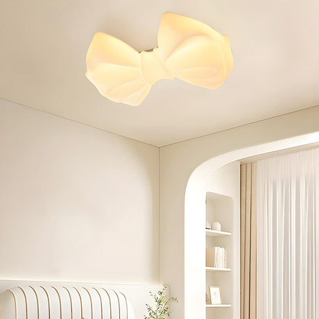 Girly Bedroom Bow-Knot LED Flush Mount Ceiling Light Image - 2