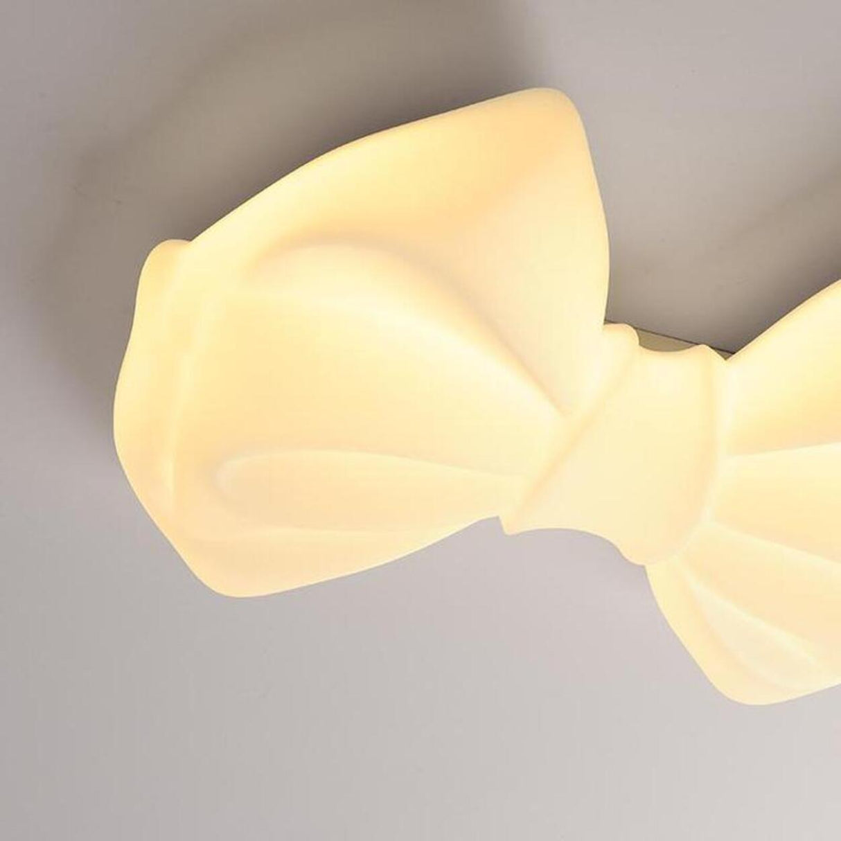 Girly Bowknot Resin LED Flush Mount Ceiling Light Image - 2