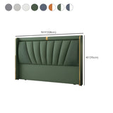 Glam Army Green Upholstered Wingback Headboard #size