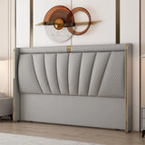 Glam Army Green Upholstered Wingback Headboard Image - 3