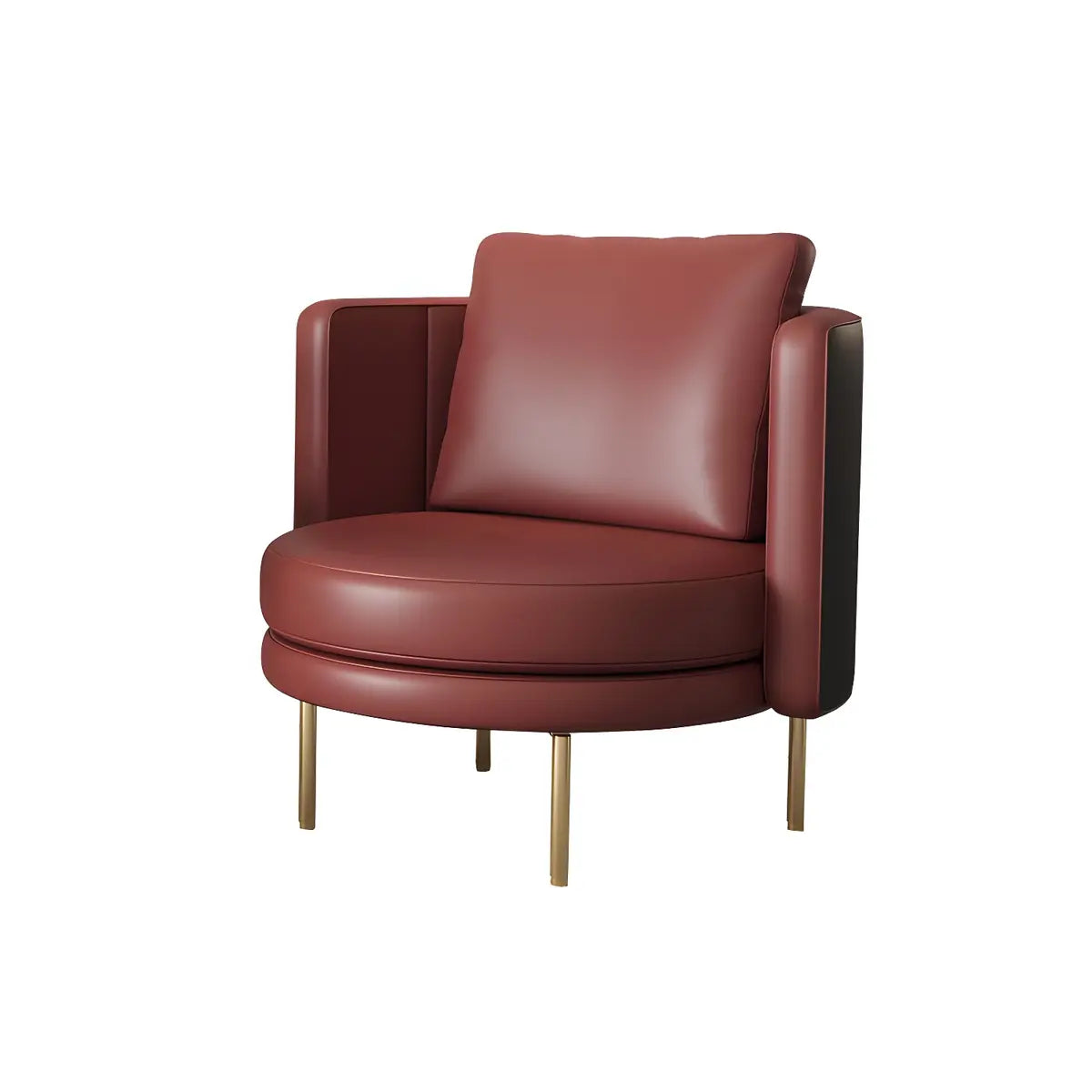 Glam Claret Pillow Back Memory Foam Fill Side Chair Image - 11