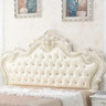 Glam White Portman Tufted Upholstered Tall Headboard Image - 16