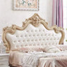 Glam White Portman Tufted Upholstered Tall Headboard Image - 7