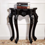 Glam Wood Free Form Black-Gold Curved Console Table Image - 11