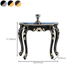 Glam Wood Free Form Black-Gold Curved Console Table Image - 27