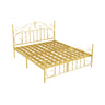 Glamorous Gold Metal Queen Open-Frame Bed with Headboard Image - 5