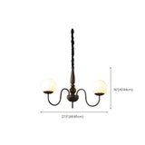 Glass Ball Black Large Adjustable Height Chandelier #size