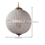 Glass Ball Chain Crystal Chandelier Adjustable Height Image - 14