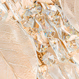 Glass Leaf Crystal Clear Tiered Large Foyer Chandelier Image - 8