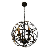 Globe Metal Candle Small Chain Gold Foyer Chandelier Image - 3