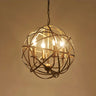 Globe Metal Candle Small Chain Gold Foyer Chandelier Image - 4